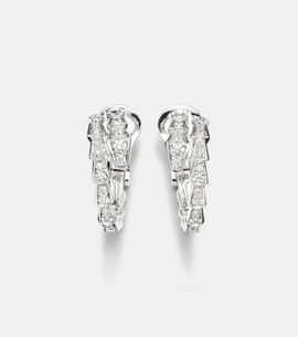 Bvlgari Bvlgari Serpenti Viper 18kt white gold hoop earrings with diamonds
