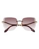 BVLGARI BVLGARI Serpenti Viper Rimless Geometric Sunglasses - 1