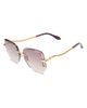 BVLGARI BVLGARI Serpenti Viper Rimless Geometric Sunglasses - 2