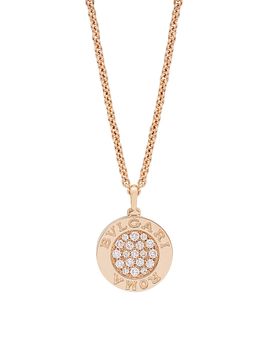 BVLGARI BVLGARI Women's BVLGARI BVLGARI 18K Rose Gold, Mother-Of-Pearl & Diamond Pendant Necklace