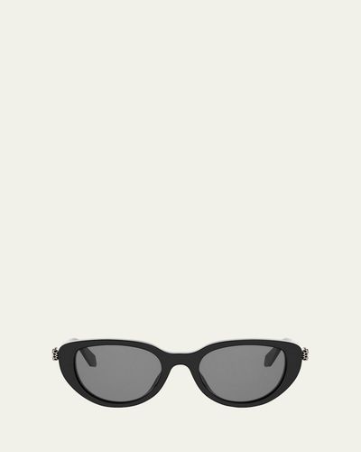 BVLGARI Serpenti Forever 50mm Oval Acetate & Metal Sunglasses