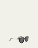 BVLGARI Serpenti Forever 50mm Oval Acetate & Metal Sunglasses - 5