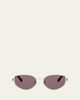 BVLGARI Serpenti Forever 55mm Metal Oval Sunglasses - 1