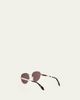 BVLGARI Serpenti Forever 55mm Metal Oval Sunglasses - 2