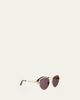BVLGARI Serpenti Forever 55mm Metal Oval Sunglasses - 3