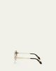 BVLGARI Serpenti Forever 55mm Metal Oval Sunglasses - 5