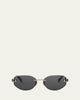 BVLGARI Serpenti Forever Rimless Oval Metal Sunglasses - 1