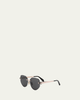 BVLGARI Serpenti Forever Rimless Oval Metal Sunglasses - 2