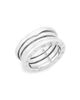 BVLGARI Women's B. zero1 18K White Gold 3-Band Ring - 5