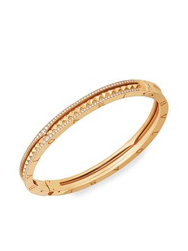 BVLGARI Women's B. zero1 Rock 18K Yellow Gold & 0.9 TCW Diamond Hinged Bangle Bracelet