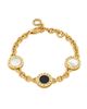 BVLGARI Women's BVLGARI BVLGARI 18K Yellow Gold, Mother-Of-Pearl & Black Onyx Charm Bracelet - 6