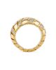 BVLGARI Women's Bvlgari Tubogas Tubo 18K Yellow Gold & 0.61 TCW Diamond Pavé Ring - 4