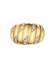 BVLGARI Women's Bvlgari Tubogas Tubo 18K Yellow Gold & 0.61 TCW Diamond Pavé Ring - 5