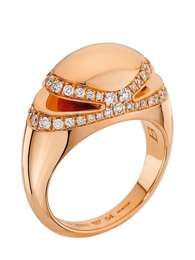 BVLGARI Women's Cabochon 18K Rose Gold & 0.56 TCW Diamond Ring