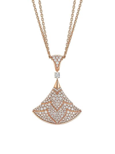 BVLGARI Women's Divas' Dream 18K Rose Gold & 2.90 TCW Diamond Pendant Necklace