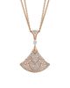 BVLGARI Women's Divas' Dream 18K Rose Gold & 2.90 TCW Diamond Pendant Necklace - 8