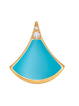 BVLGARI Women's Divas' Dream 18K Yellow Gold, Turquoise & 0.01 TCW Diamond Single Stud Earring
