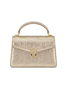 BVLGARI Women's Serpenti Metallic Ostrich Top Handle Bag