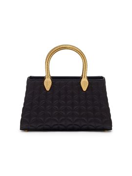 BVLGARI Women's Serpenti Textured Satin Top Handle Bag