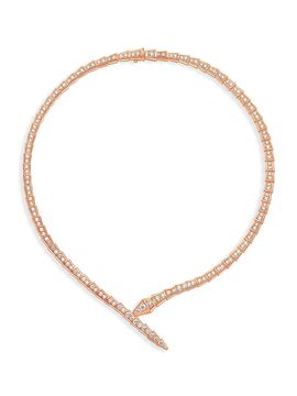BVLGARI Women's Serpenti Viper 18K Rose Gold & Diamond Choker