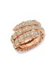 BVLGARI Women's Serpenti Viper 18K Rose Gold & Pavé Diamond 2-Coil Ring - 3