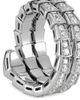 BVLGARI Women's Serpenti Viper 18K White Gold & Pavé Diamond 2-Coil Ring - 3