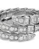 BVLGARI Women's Serpenti Viper 18K White Gold & Pavé Diamond 2-Coil Ring - 4
