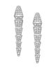 BVLGARI Women's Serpenti Viper 18K White Gold & Pavè Diamond Drop Earrings - 1