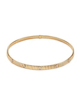 BVLGARI Women's Tubogas 18K Yellow Gold & 0.48 TCW Diamond Necklace