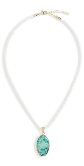 By Adina Eden By Adina Eden Aqua Blue Pendant Twisted Rope Necklace Aqua One