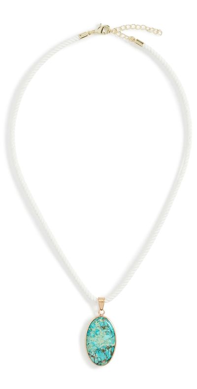By Adina Eden By Adina Eden Aqua Blue Pendant Twisted Rope Necklace Aqua One