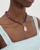 By Adina Eden By Adina Eden Beaded Natural Stone Drop Necklace Multicolor One - 3