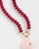 By Adina Eden By Adina Eden Berry Beaded Natural Stone Shell Pendant Multicolor One - 2