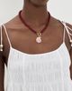 By Adina Eden By Adina Eden Berry Beaded Natural Stone Shell Pendant Multicolor One - 3