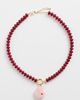 By Adina Eden By Adina Eden Berry Beaded Natural Stone Shell Pendant Multicolor One - 4