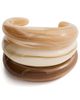 By Adina Eden By Adina Eden Caramel Cream Resin Bangle Set Multi Color One - 1