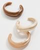 By Adina Eden By Adina Eden Caramel Cream Resin Bangle Set Multi Color One - 4