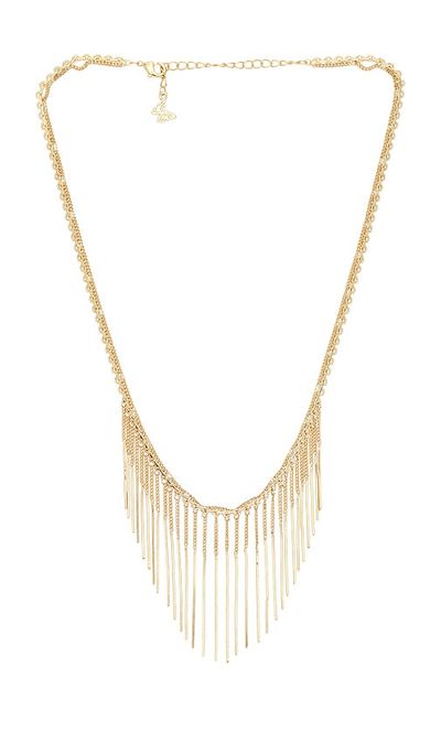 By Adina Eden By Adina Eden Cascading Fringe Statement Necklace