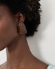 By Adina Eden By Adina Eden Chocolate Natural Shape Stud Earrings Brown One - 3