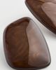 By Adina Eden By Adina Eden Chocolate Natural Shape Stud Earrings Brown One - 4