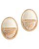 By Adina Eden By Adina Eden Colored Two-Tone Stone Oval Stud Earrings Grey One - 1