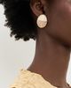 By Adina Eden By Adina Eden Colored Two-Tone Stone Oval Stud Earrings Grey One - 3