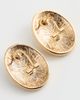 By Adina Eden By Adina Eden Colored Two-Tone Stone Oval Stud Earrings Grey One - 4