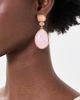 By Adina Eden By Adina Eden Colored Two-Tone Teardrop Drop Earrings Pink One - 3