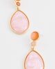 By Adina Eden By Adina Eden Colored Two-Tone Teardrop Drop Earrings Pink One - 4