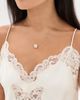 By Adina Eden By Adina Eden Cubic Zirconia Bezel Necklace & Earring Set Gold One - 3