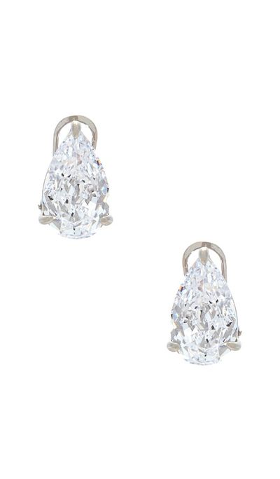 By Adina Eden By Adina Eden Cz Fancy Pear Stud Earring