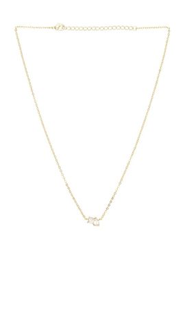 By Adina Eden By Adina Eden Cz Princess Cut X Baguette Pendant Necklace