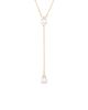 By Adina Eden By Adina Eden Double Pear Drop Chain Lariat Necklace Gold - 2