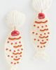 By Adina Eden By Adina Eden Fish Drop Earrings Red One - 2